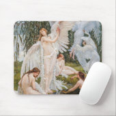 ヴィンテージスワンガールズバイW.クレーン マウスパッド (マウス)