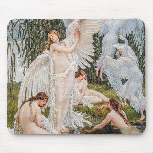 ヴィンテージスワンガールズバイW.クレーン マウスパッド (正面)