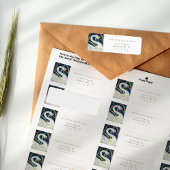 ヴィンテージスワンフローラカスタム差出人住所 ラベル