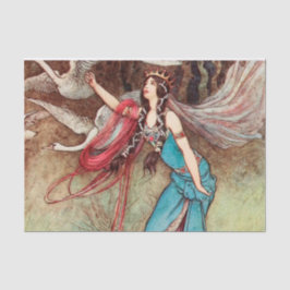 ヴィンテージスワンプリンセス魔女デカップアート 薄葉紙