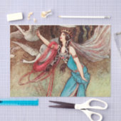 ヴィンテージスワンプリンセス魔女デカップアート 薄葉紙 (クラフト)