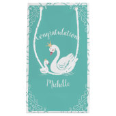 ヴィンテージスワンベビーシャワー春 スモールペーパーバッグ (正面)