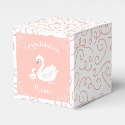 ヴィンテージスワンベビーシャワー春 フェイバーボックス (正面サイド)