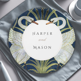 ヴィンテージスワンラヴ結婚ズ ペーパープレート