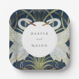 ヴィンテージスワンラヴ結婚ズ ペーパープレート