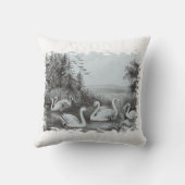 ヴィンテージスワンレイクブルー装飾用クッション クッション (裏面)