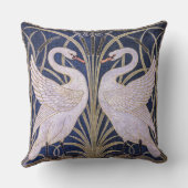 ヴィンテージスワン、ラッシュとアイリスby W. Crane クッション (裏面)