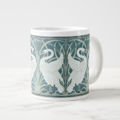ヴィンテージスワン、ラッシュとアイリスby W. Crane ジャンボコーヒーマグカップ (正面右)