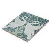 ヴィンテージスワン、ラッシュとアイリスby W. Crane タイル (側面)