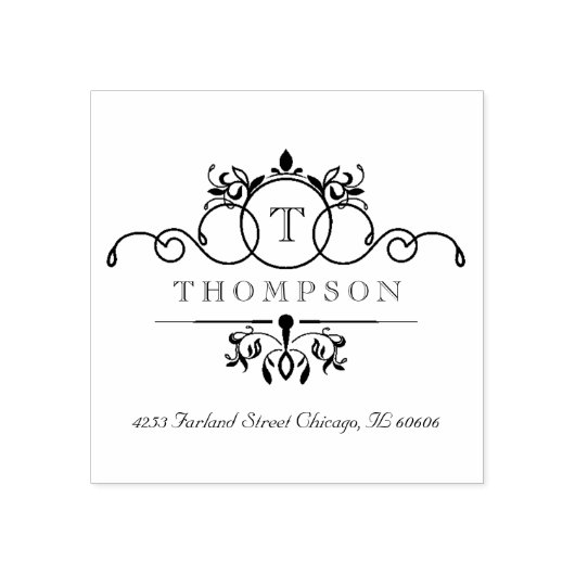 ヴィンテージスワーズモノグラムゴムスタンプ ラバースタンプ (インプリント)