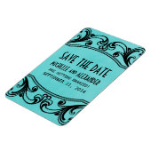 ヴィンテージスワーズ日付磁石、アクアを保存 マグネット (左側)