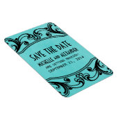 ヴィンテージスワーズ日付磁石、アクアを保存 マグネット (右側)