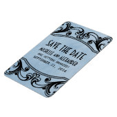 ヴィンテージスワーズ日付磁石、青を保存 マグネット (左側)