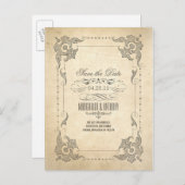 ヴィンテージスワーフレーム古い日付ポストカードを保存 案内ポストカード (正面/裏面)