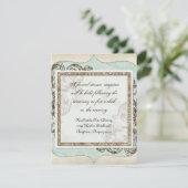 ヴィンテージスワールフローリッシュエッチングス結婚フローラ エンクロージャーカード (スタンド正面)