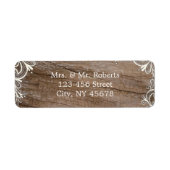 ヴィンテージスワール納屋の木のレースの国の結婚式 ラベル (正面)