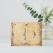 ヴィンテージスワール結婚式の受付テーブル番号 ポストカード (スタンド正面)