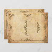 ヴィンテージスワール結婚式の受付テーブル番号 ポストカード (正面/裏面)