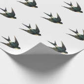 ヴィンテージスワ飛んでいるローバー描写ドアンティークズアート ラッピングペーパー (角)