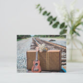 ヴィンテージスーツケースはがき ポストカード (スタンド正面)