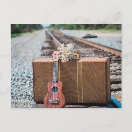 ヴィンテージスーツケースはがき ポストカード (正面)