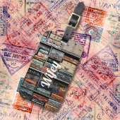 ヴィンテージスーツケースウィーフェイトラベルワンドルスト写真 ラゲッジタグ