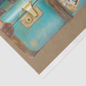 ヴィンテージスーツケースフロントとトラベルシール 薄葉紙 (詳細)