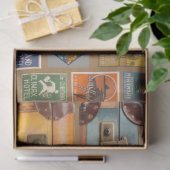 ヴィンテージスーツケース切り離しティッシュペーパー 薄葉紙 (ギフト)