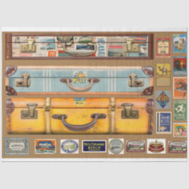 ヴィンテージスーツケース切り離しティッシュペーパー 薄葉紙