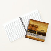 ヴィンテージスーツケース旅行バケットリストカスタム ノートブック (内部)