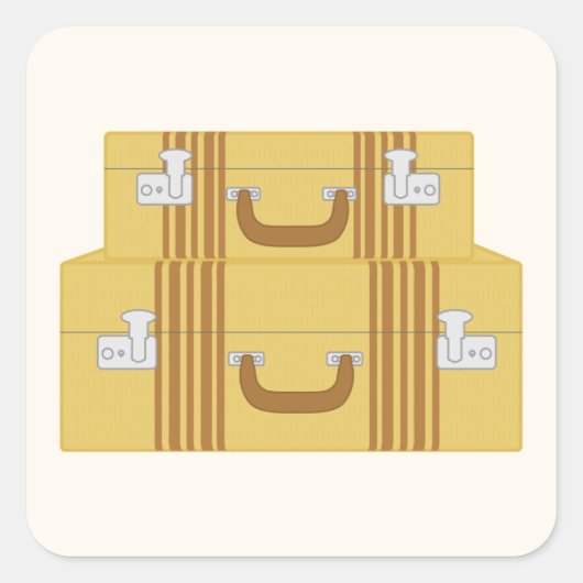 ヴィンテージスーツケース スクエアシール (正面)