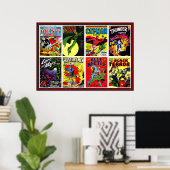 ヴィンテージスーパーヒーローズ漫画書編集 ポスター (ホームオフィス)