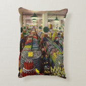 ヴィンテージスーパー、食品および飲料 アクセントクッション (裏面(縦))