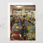 ヴィンテージスーパー、食品および飲料 招待状 (正面/裏面)