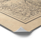 ヴィンテージスーペリア湖の地図 ポスター (角)