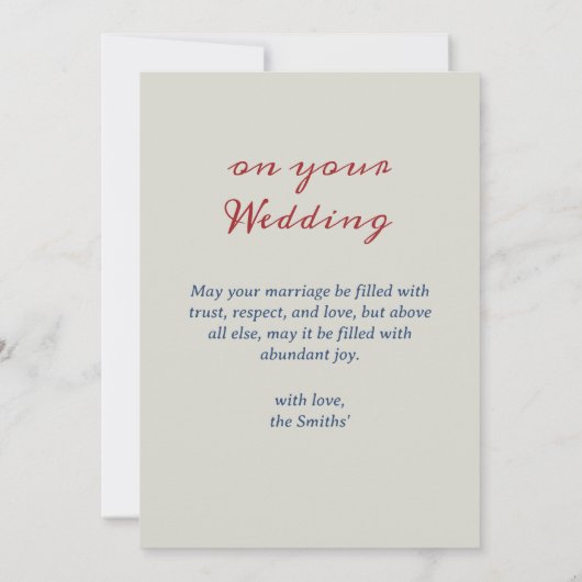 ヴィンテージス伝統的ウェーデ結婚ンダレカリア ノートカード (裏面)