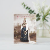 ヴィンテージス伝統的ウェーデ結婚ンダレカリア ポストカード (スタンド正面)