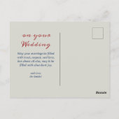 ヴィンテージス伝統的ウェーデ結婚ンダレカリア ポストカード (裏面)