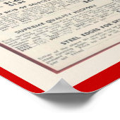 ヴィンテージス広告、スキウェア及び機器 ポスター (角)