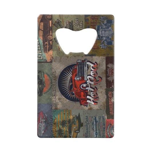 ヴィンテージス改造テンレス鋼ボトルオープナー クレジットカード栓抜き (正面)