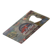 ヴィンテージス改造テンレス鋼ボトルオープナー クレジットカード栓抜き (正面アングル)