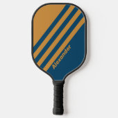 ヴィンテージス王室のポーツストライプ金ゴールド（名前） ピックルボールラケット (裏面)