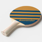 ヴィンテージス王室のポーツストライプ金ゴールド（名前） 卓球ラケット (正面アングル)