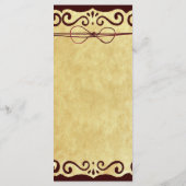 ヴィンテージス素朴クロール国結婚式 プログラム (裏面)