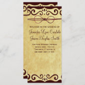 ヴィンテージス素朴クロール国結婚式 プログラム (正面/裏面)