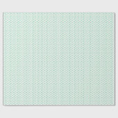 ヴィンテージス素朴ターズパターンクラフト紙グリーン ラッピングペーパー (フラット)