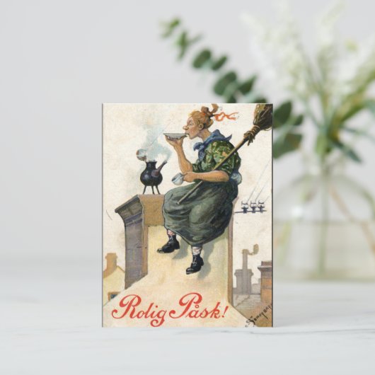 ヴィンテージス絵画ウェーデンイースターのカード シーズンポストカード (スタンド正面)