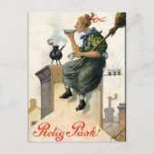 ヴィンテージス絵画ウェーデンイースターのカード シーズンポストカード (正面)