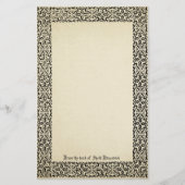 ヴィンテージス縁どローの配パーソナライズされた置 便箋 (正面)