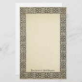 ヴィンテージス縁どローの配パーソナライズされた置 便箋 (正面/裏面)